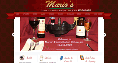 Desktop Screenshot of mariosfamilyitalianrestaurant.com