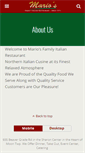 Mobile Screenshot of mariosfamilyitalianrestaurant.com